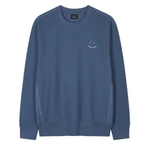 Paul Smith Happy Blanket-Stitch Sweatshirt Petrol Blue Clothing Paul Smith