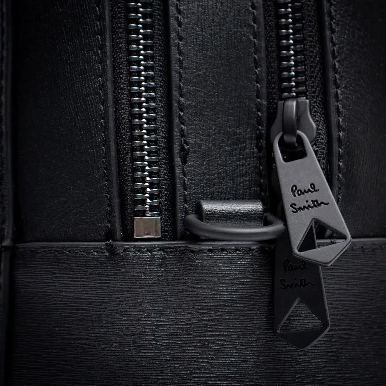 Paul Smith Sac en Cuir à Double Fermeture Éclair Noir Vêtements Paul Smith