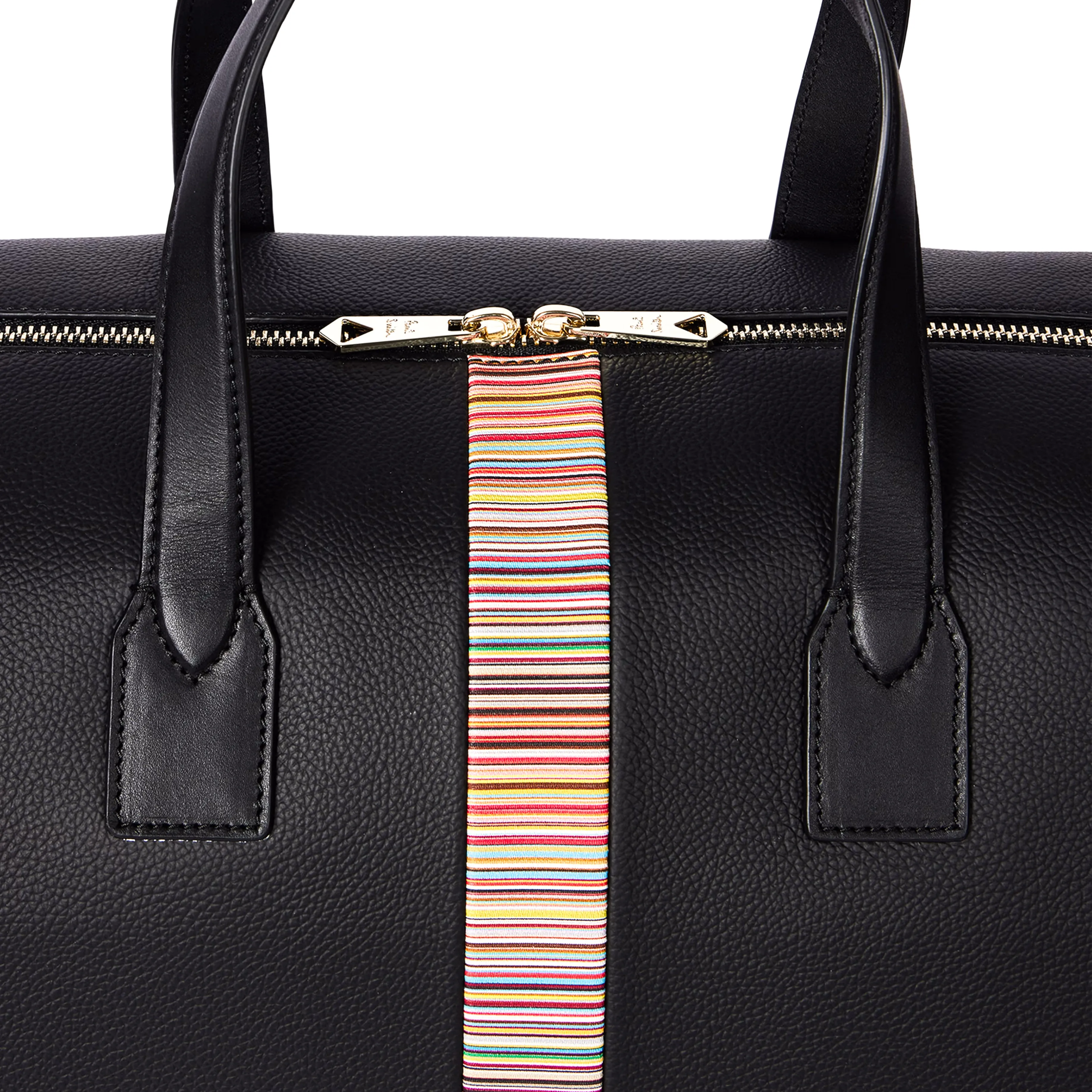 Paul Smith Sac de voyage en cuir à rayures signature Noir Vêtements Paul Smith