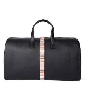Paul Smith Leather Signature Stripe Holdall Black Clothing Paul Smith