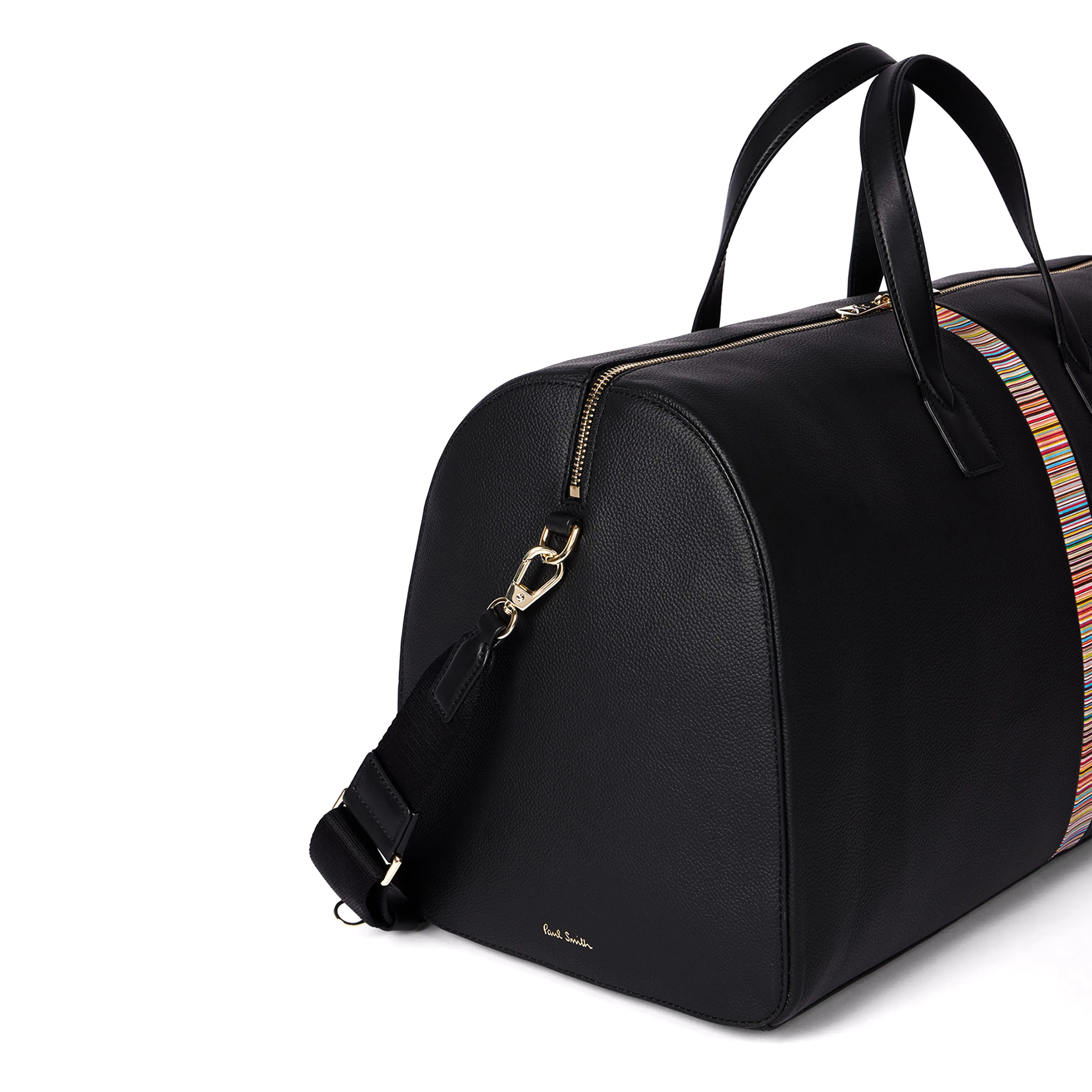 Paul Smith Sac de voyage en cuir à rayures signature Noir Vêtements Paul Smith