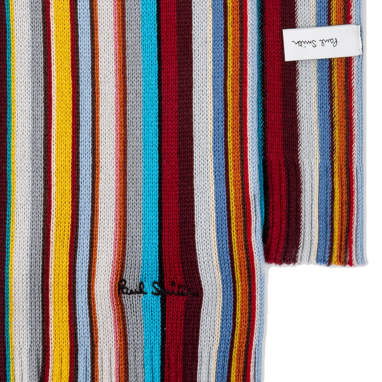 Paul Smith Écharpe Signature en Laine Mérinos Rayée Multicolore Vêtements Paul Smith