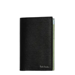 Paul Smith Mini Stripe Leather Billfold Wallet Black Clothing Paul Smith