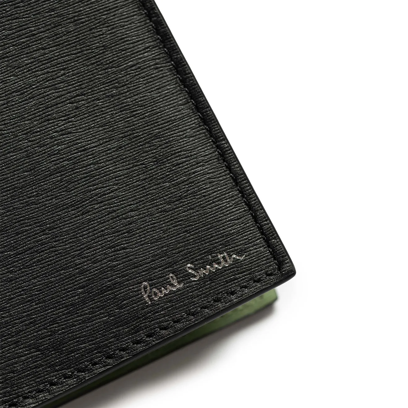 Paul Smith Portefeuille Mini Rayures en Cuir Noir Vêtements Paul Smith