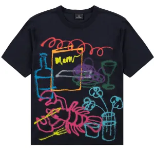 Paul Smith PS Graphic Print T-Shirt Black Clothing Paul Smith