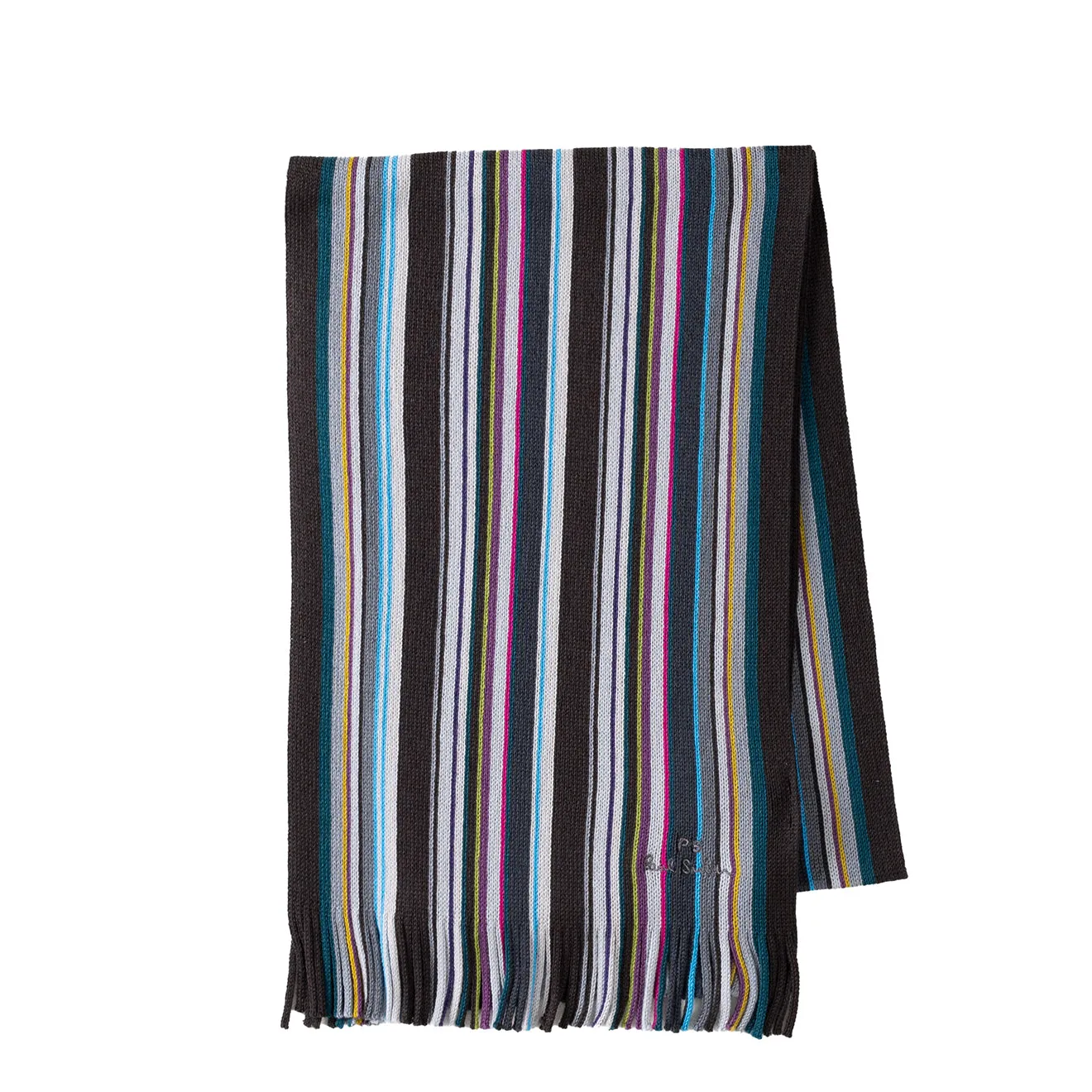 Paul Smith Écharpe PS Rayures Multicolores Ardoise Vêtements Paul Smith