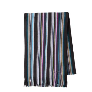 Paul Smith PS Scarf Multicolour Stripe Slate Clothing Paul Smith