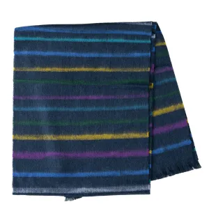 Paul Smith PS Scarf Spray Stripe Navy Clothing Paul Smith