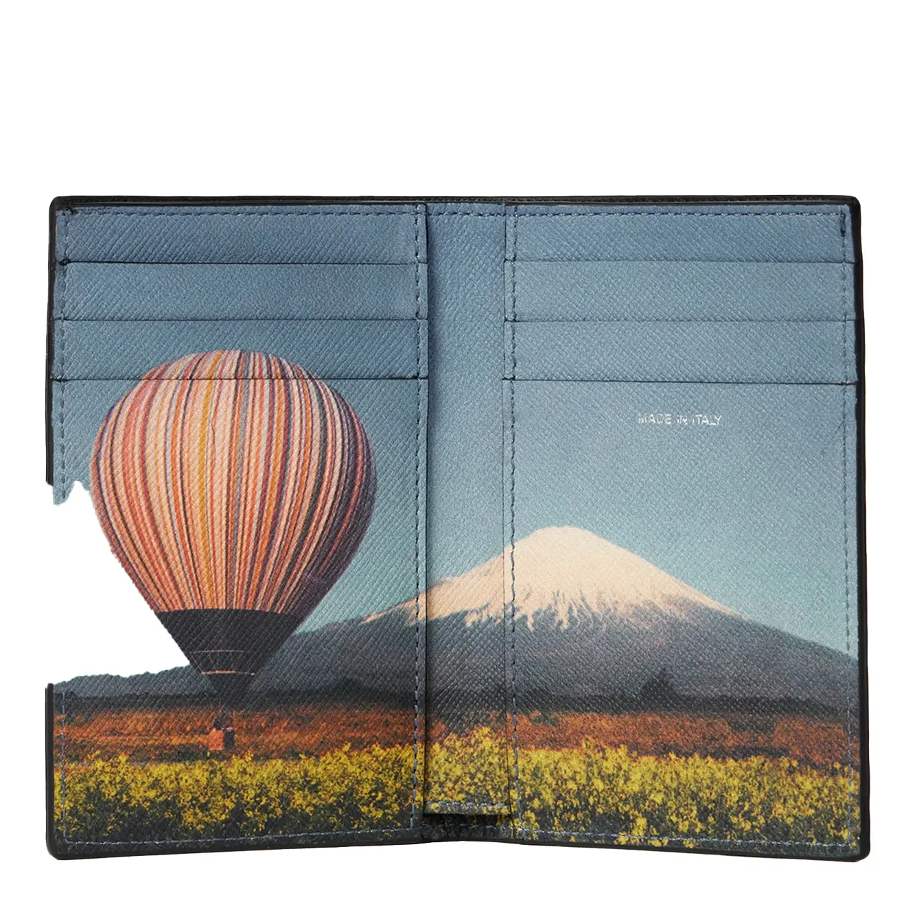 Porte-cartes de crédit intérieur Paul Smith Signature Stripe Balloon Mont Fuji Noir Vêtements Paul Smith