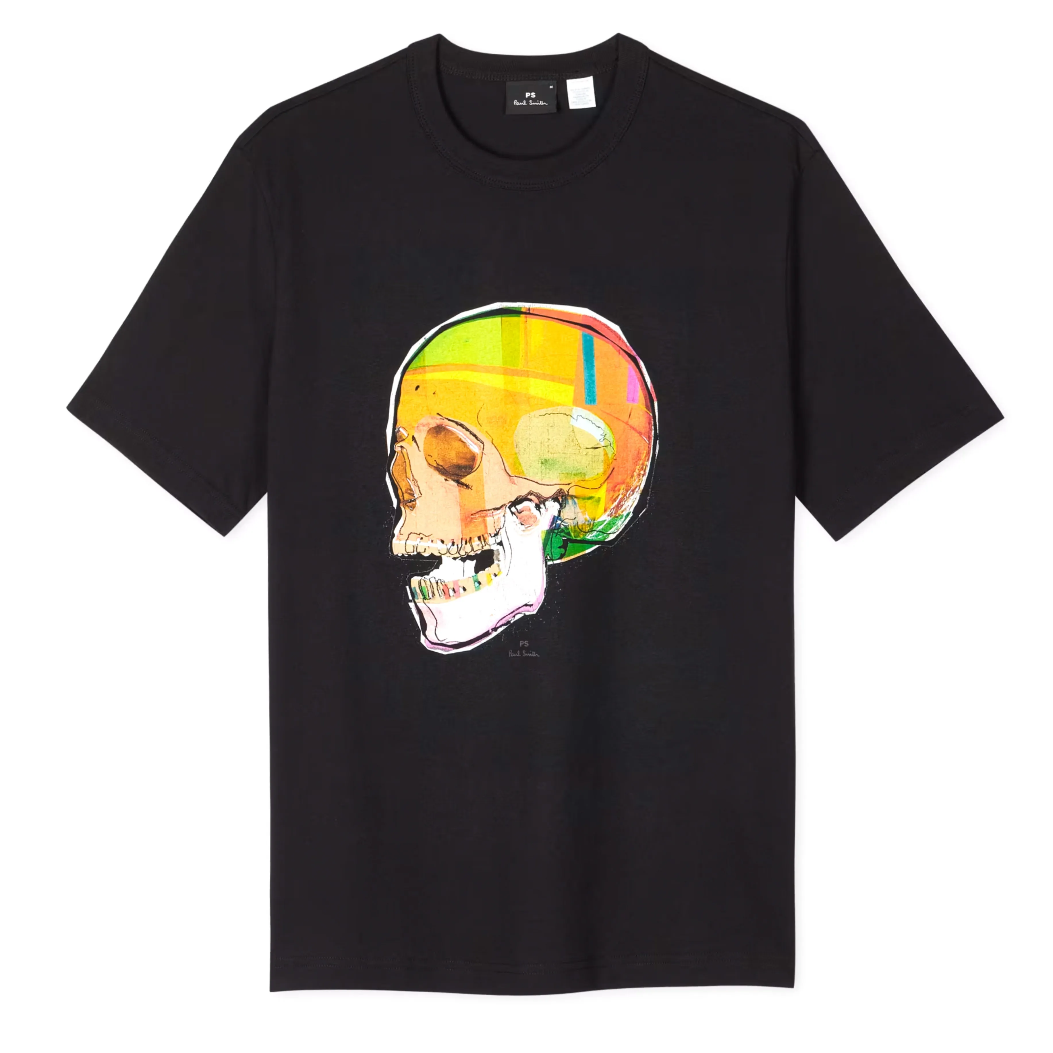 T-shirt noir à motif de crâne dessiné Paul Smith