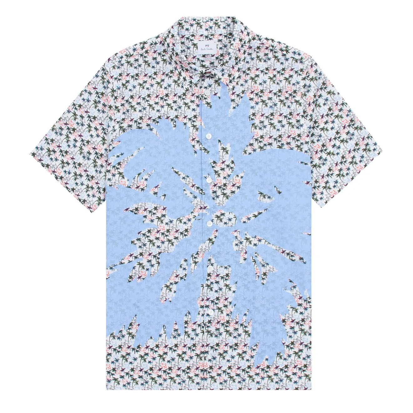 Paul Smith Chemise décontractée printemps/été détail palmier blanc