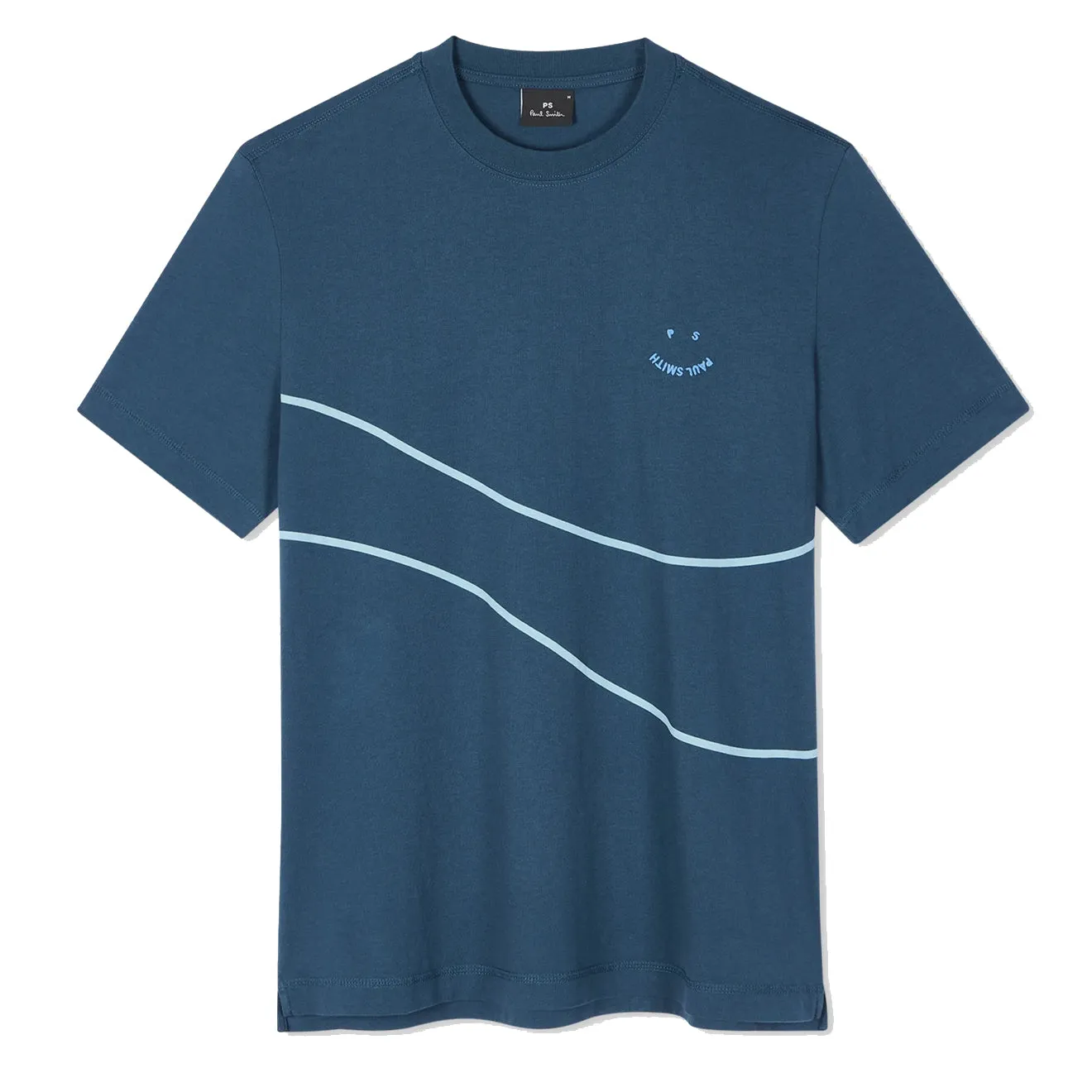 Paul Smith T-shirt printemps/été PS Happy Wave Bleu Encre Vêtements Paul Smith