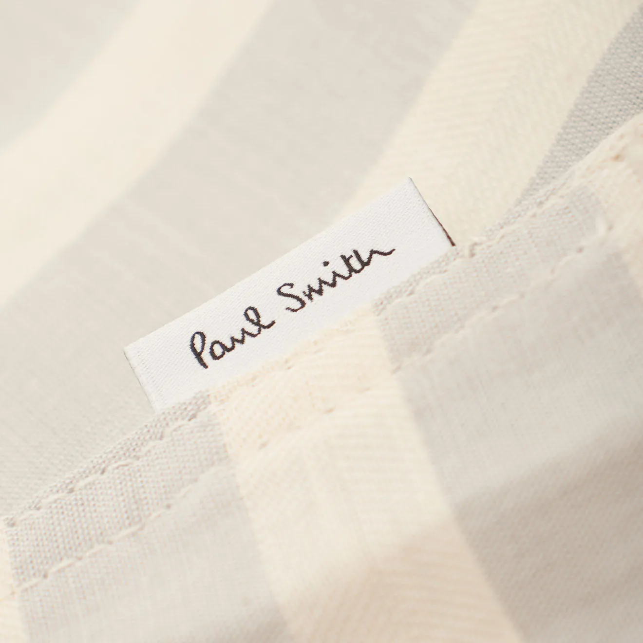 Chemise en coton-lin rayée Paul Smith Bleu clair