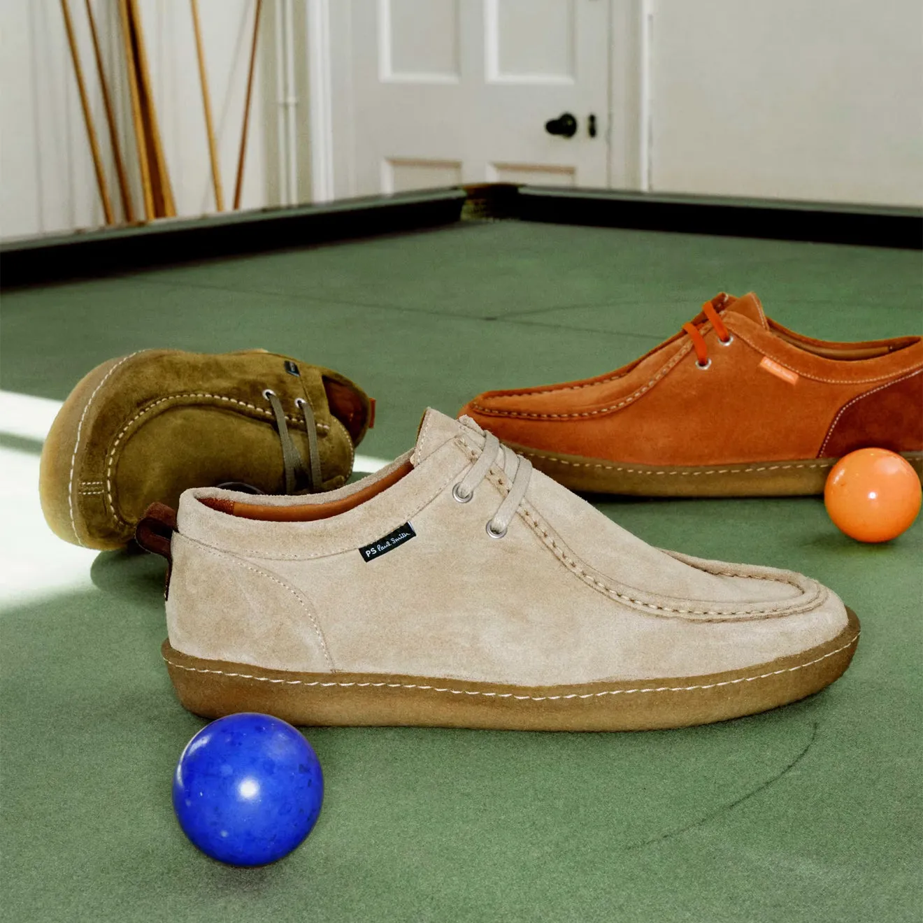 Paul Smith Chaussures Buster en Suède Sable Vêtements Paul Smith