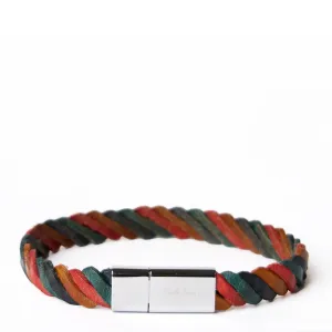 Paul Smith Woven Leather Bracelet Artist Stripe Clothing Paul Smith