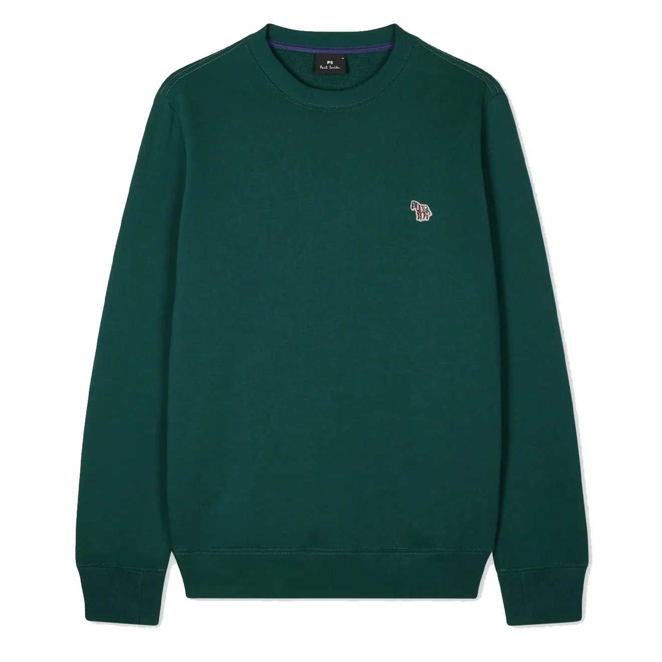 Pull en coton bio Paul Smith avec logo zèbre vert foncé