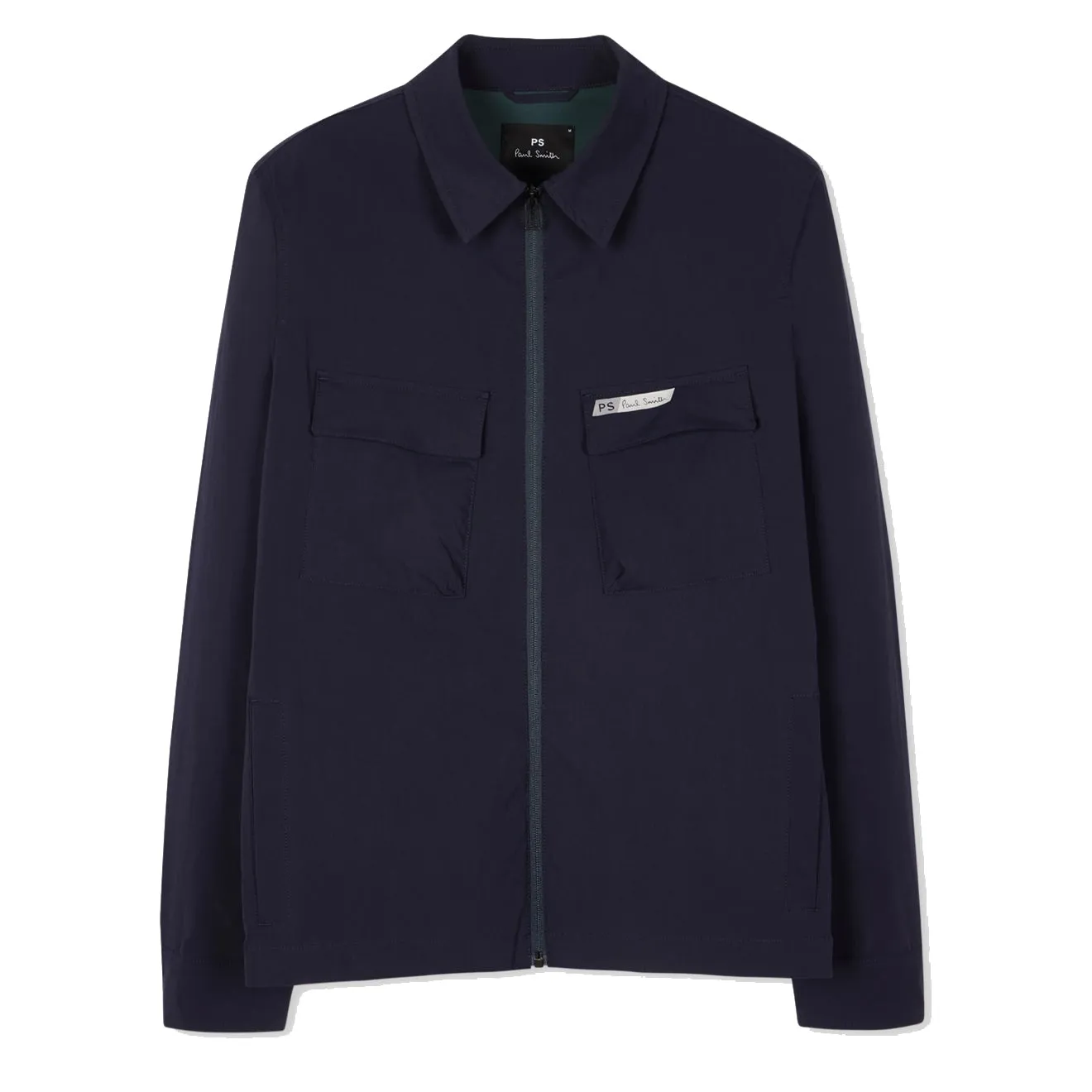Paul Smith Zip Overshirt Bleu Marine Très Foncé