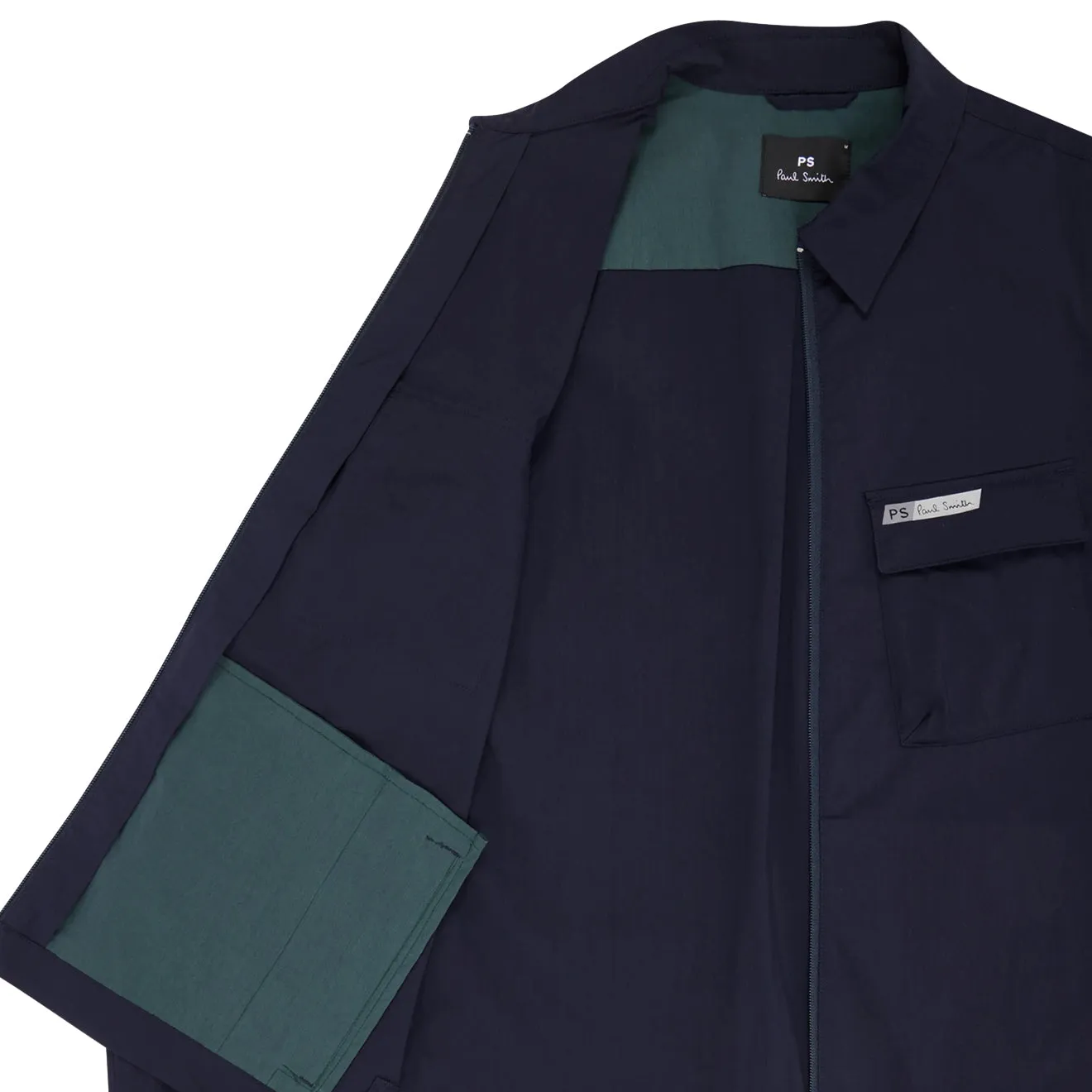 Paul Smith Zip Overshirt Bleu Marine Très Foncé