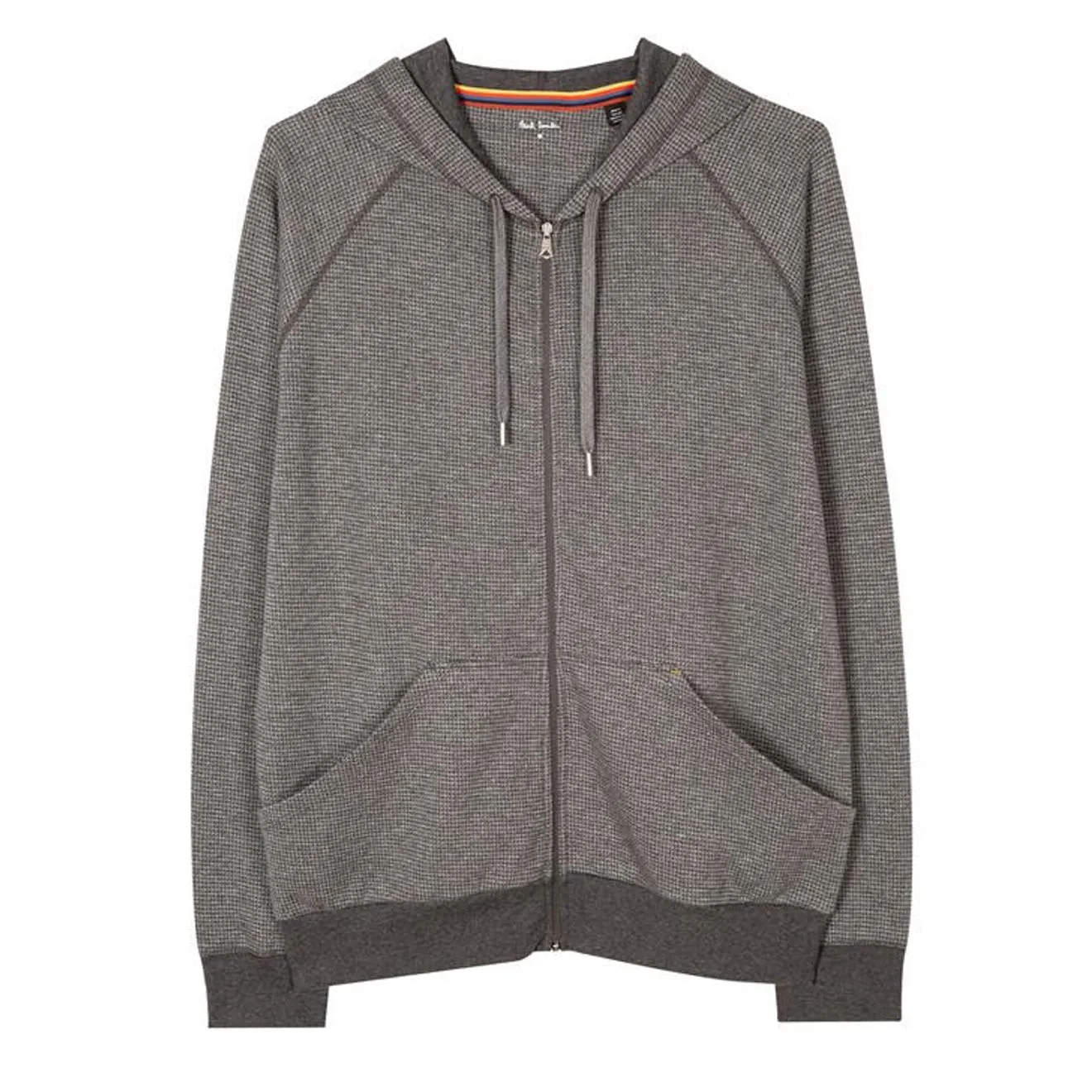 Paul Smith Zip Waffle Hoodie Ardoise