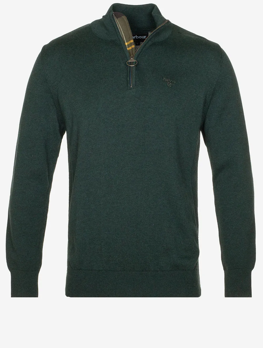 Demi-zippé en coton Pima Algues