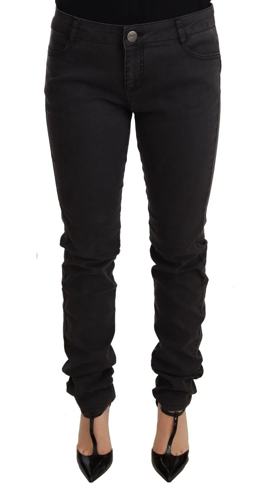 PINKO Jean skinny en coton extensible à mi-hauteur pour femme - Bleu