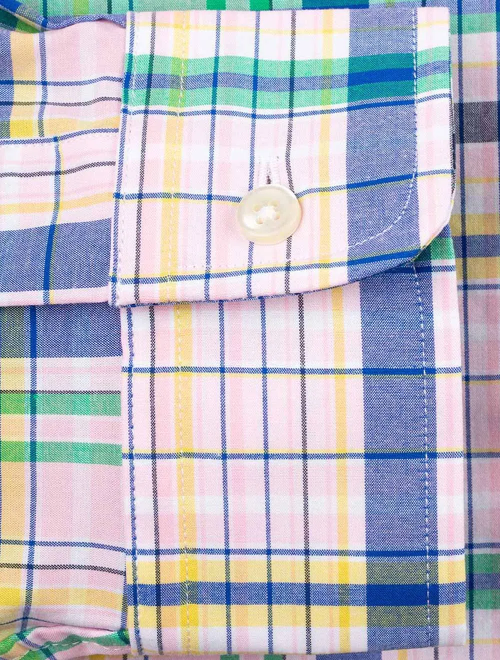 Chemise de sport à manches longues en popeline multicolore