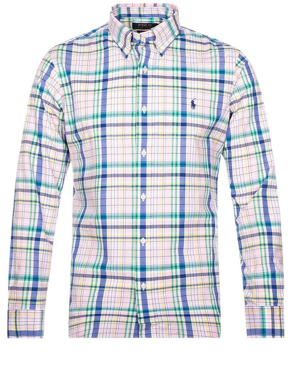 Chemise de sport à manches longues en popeline multicolore