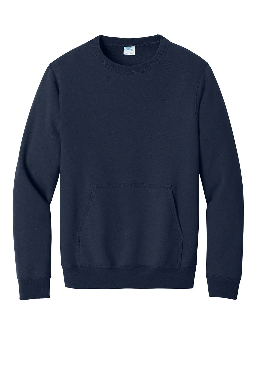 Port & Company Sweat à capuche pour hommes en polaire avec poche kangourou - Bleu marine