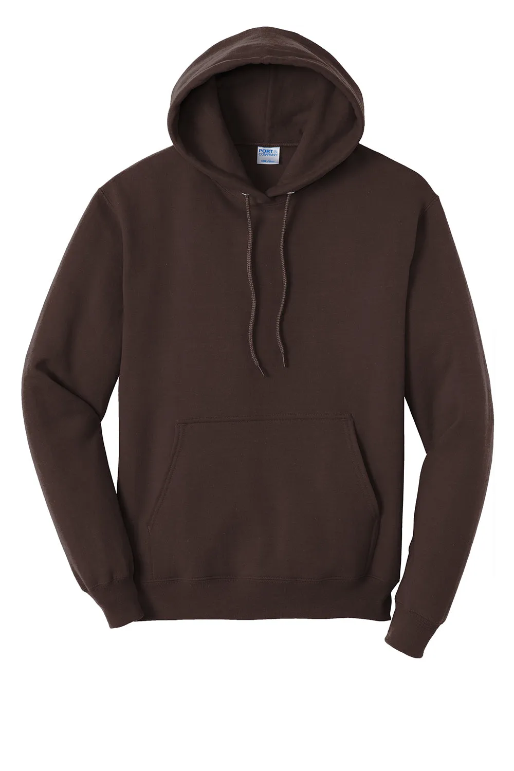 Port & Company Sweat à capuche pour homme en polaire résistante aux pilules avec poche kangourou - Brun chocolat foncé