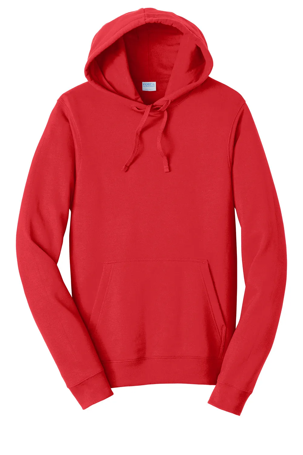 Port & Company Sweat à capuche pour hommes avec poche kangourou - Rouge vif