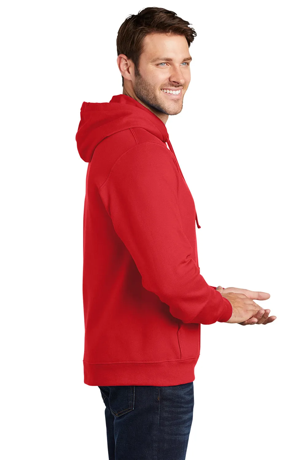Port & Company Sweat à capuche pour hommes avec poche kangourou - Rouge vif
