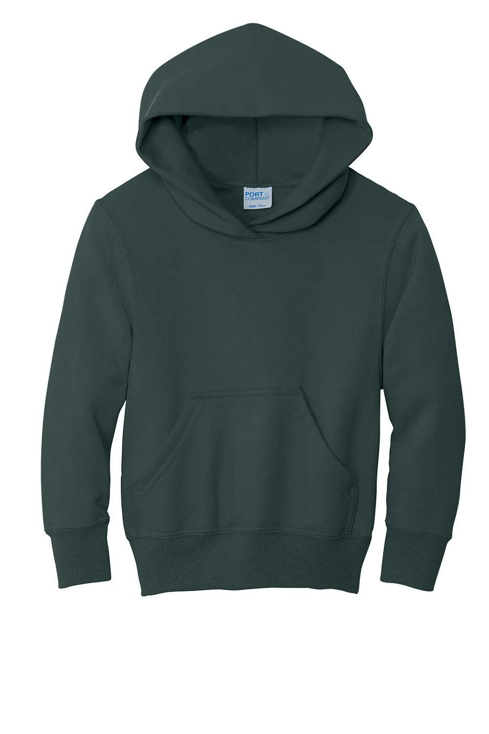 Port & Company Sweat à capuche pour jeunes en polaire résistante aux pilules avec poche kangourou - Vert foncé