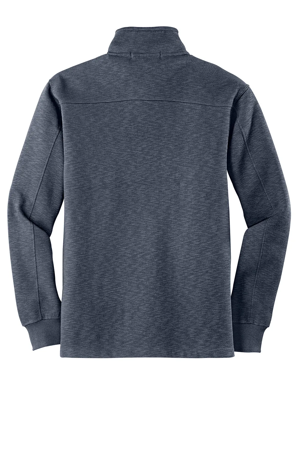 Pull à capuche 1/4 zip en fleece brossé pour hommes Port Authority - Gris ardoise