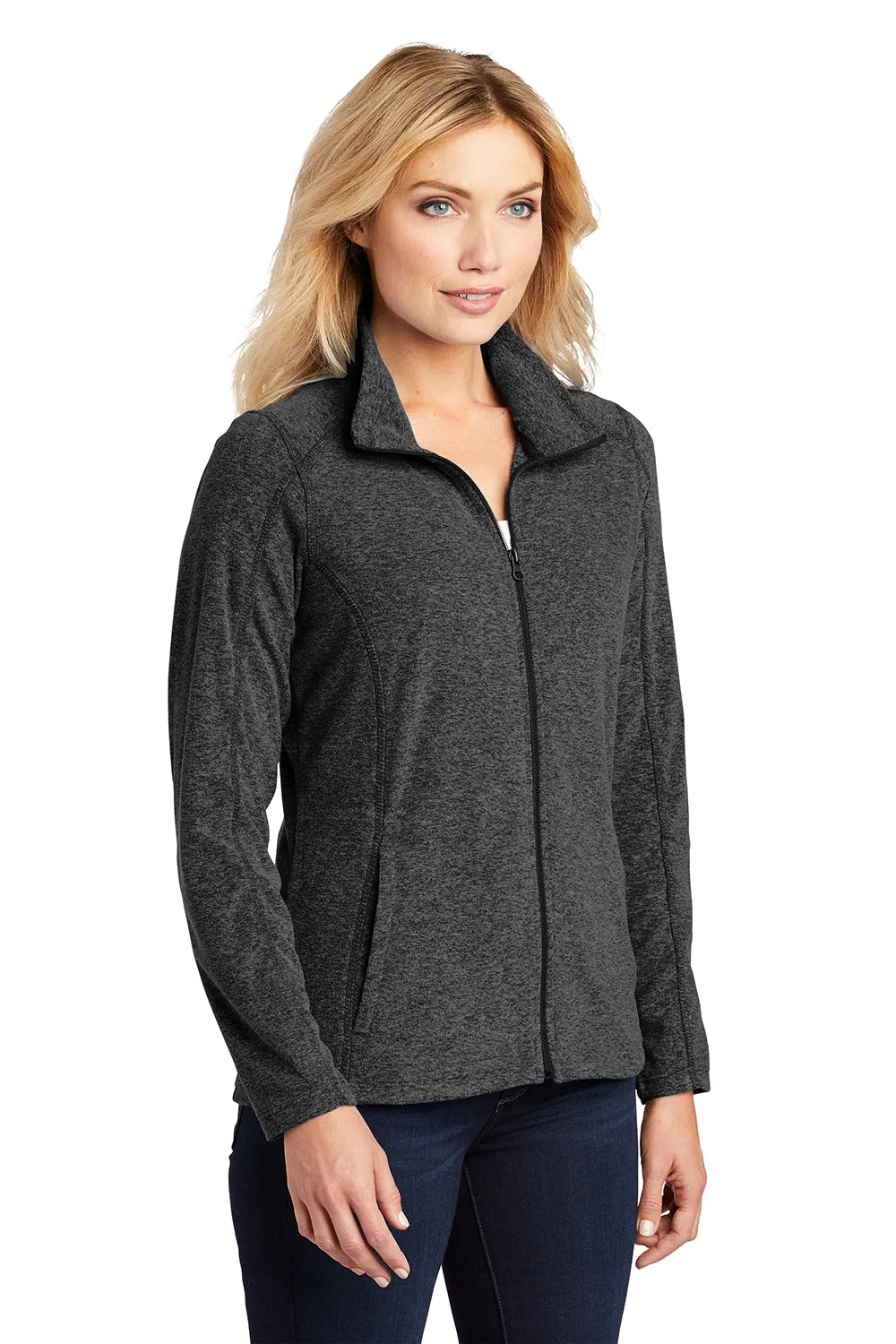 Sweat à capuche résistant aux pilules pour femmes Port Authority - Heather Charcoal Noir