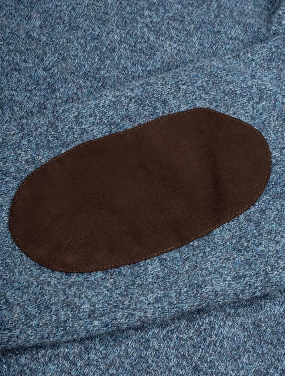 Pull-over à demi-fermeture éclair Patch Bleu Encre