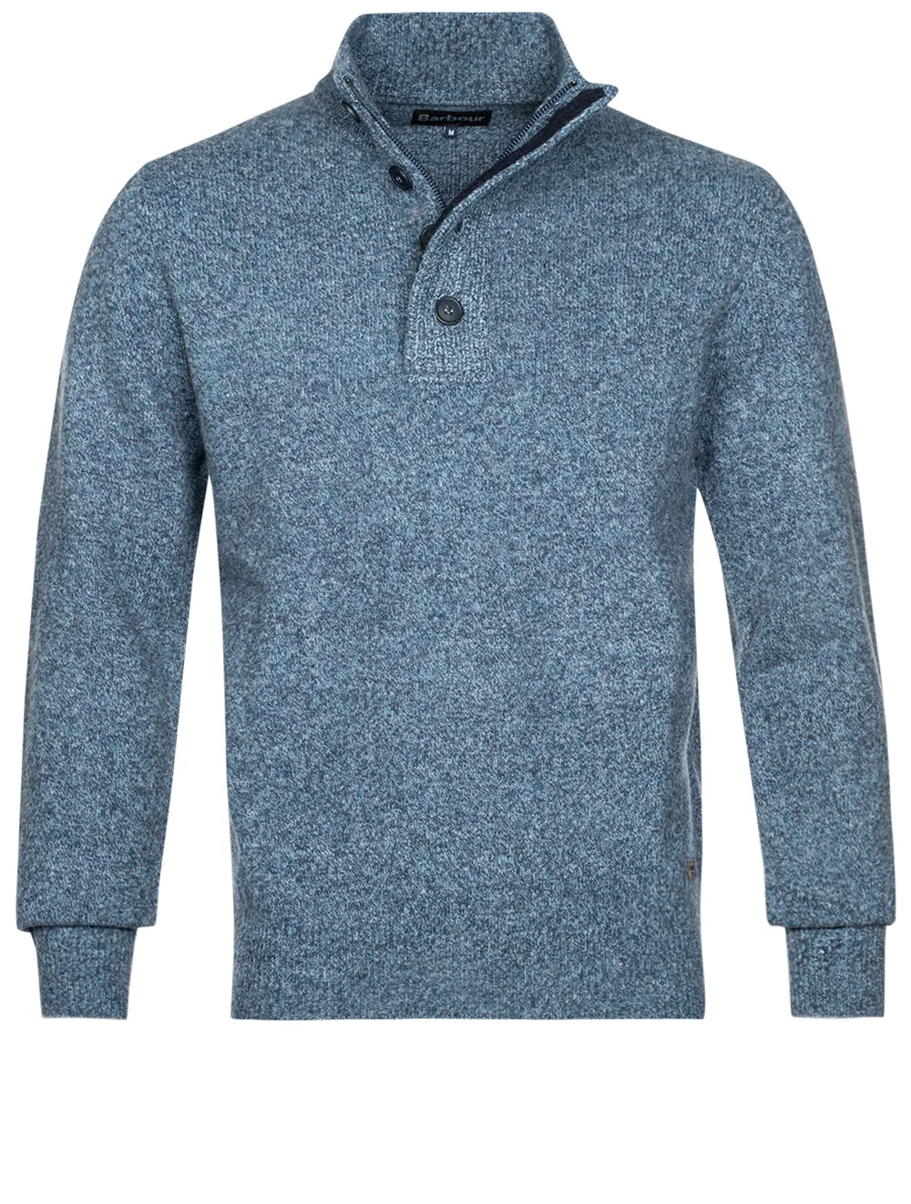 Pull-over à demi-fermeture éclair Patch Bleu Encre