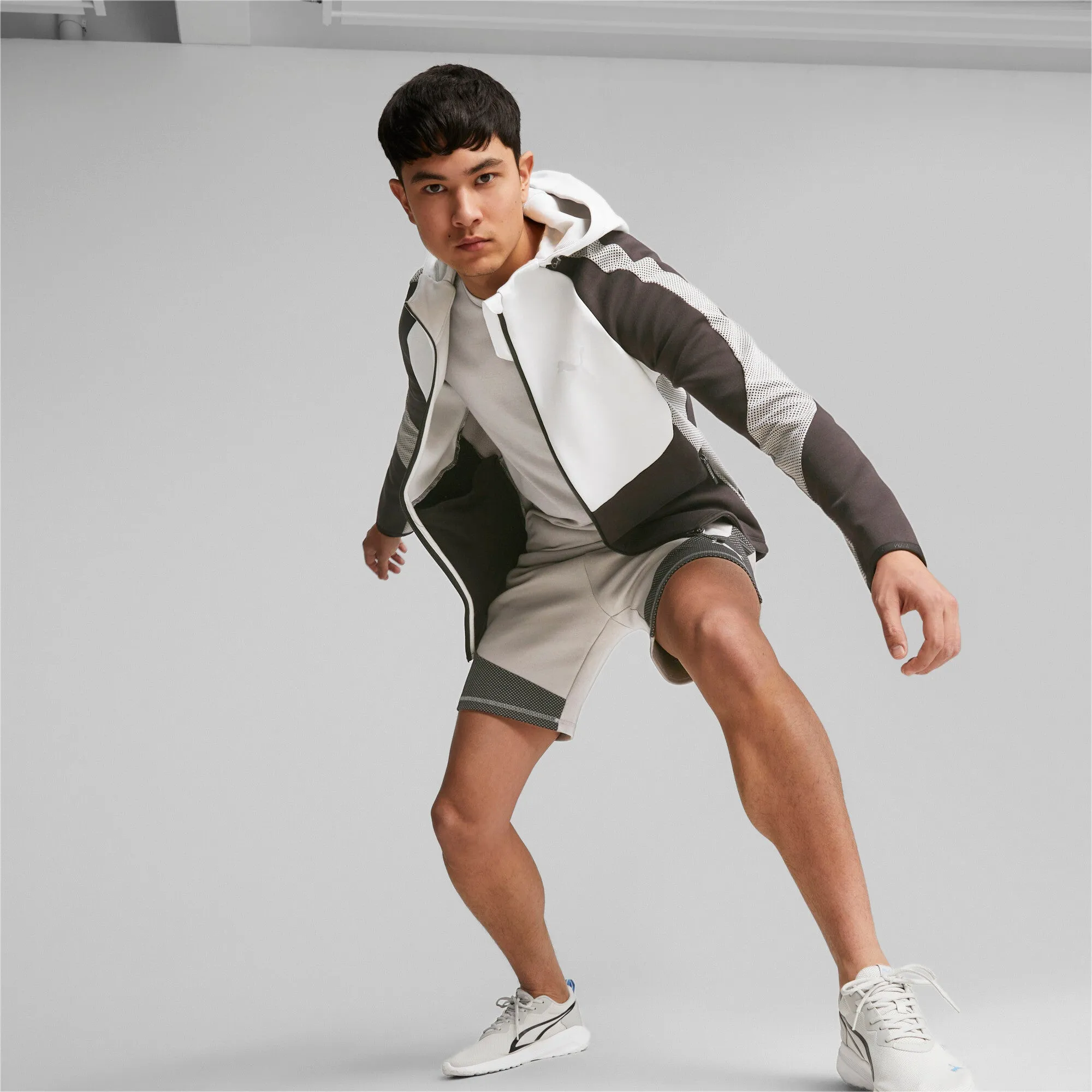 PUMA Sweat à capuche EVOSTRIPE à fermeture éclair pour homme