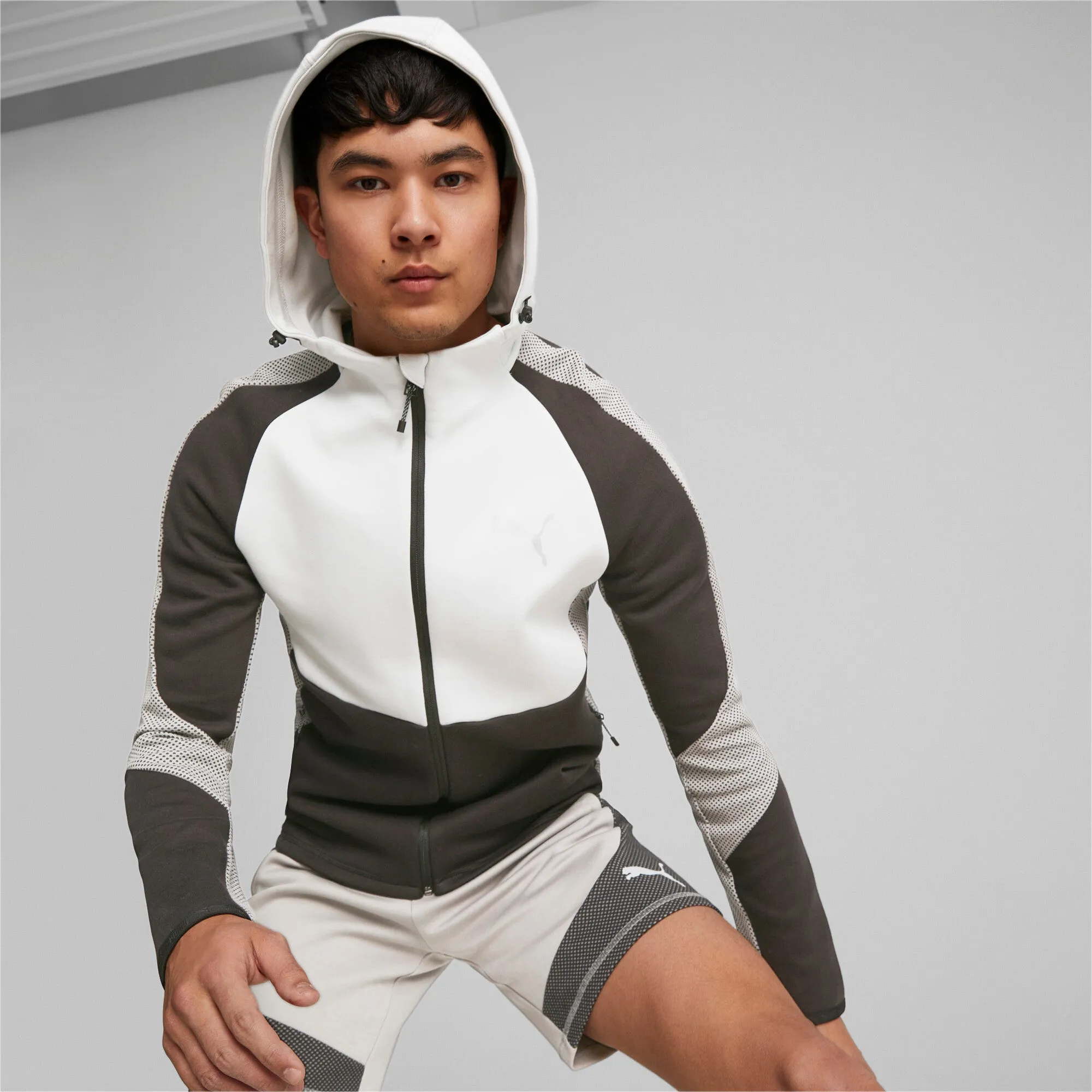 PUMA Sweat à capuche EVOSTRIPE à fermeture éclair pour homme