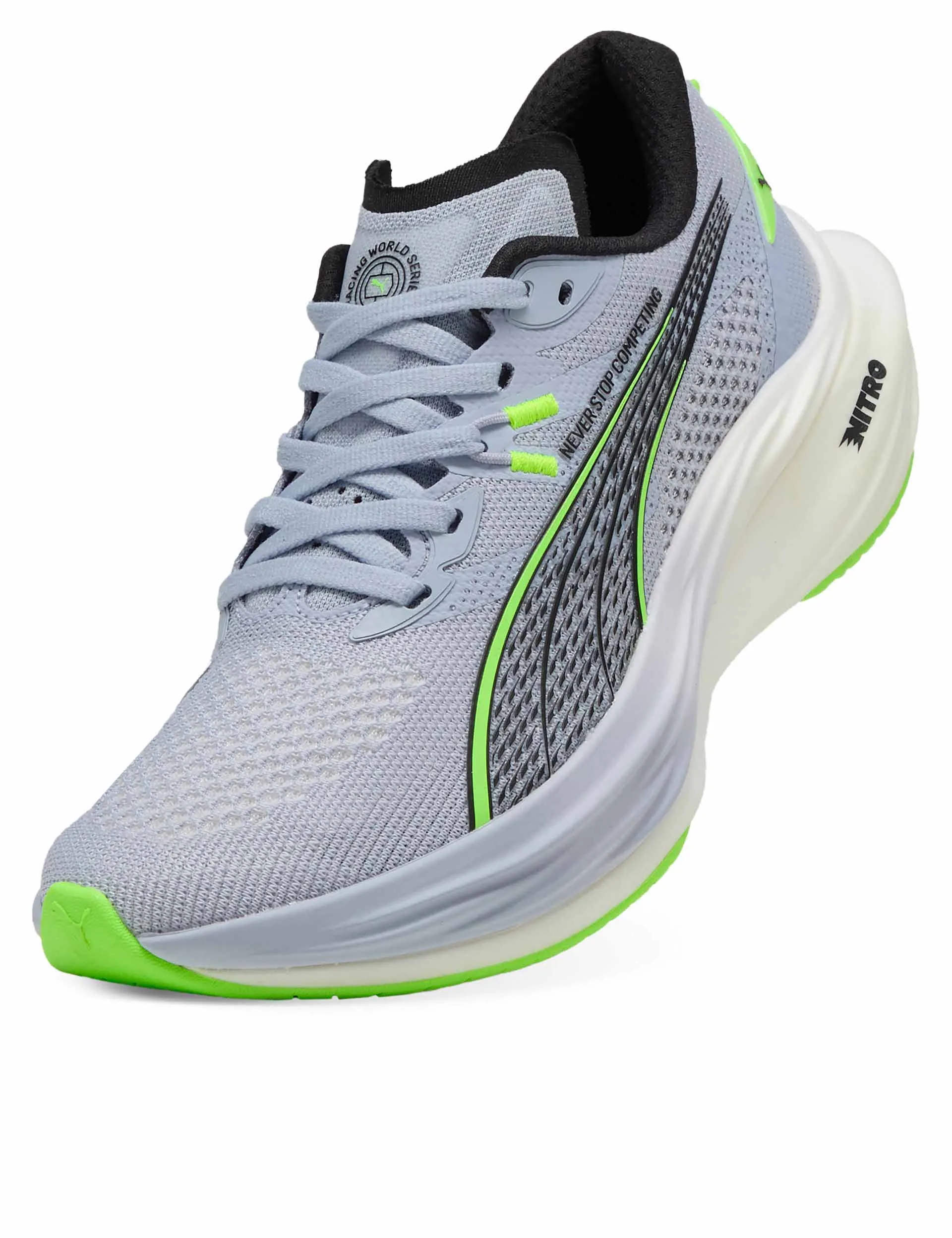 Chaussures de course Puma x Hyrox Deviate NITRO 3 - Temps frais/Éclat vert