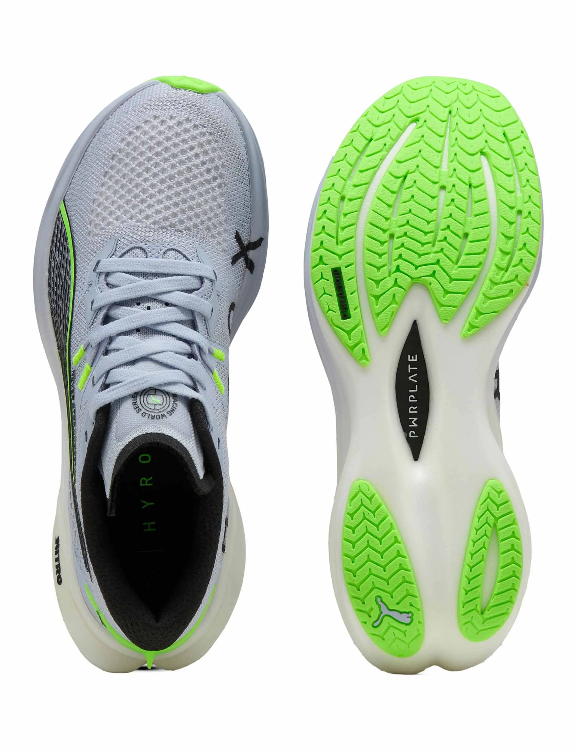Chaussures de course Puma x Hyrox Deviate NITRO 3 - Temps frais/Éclat vert