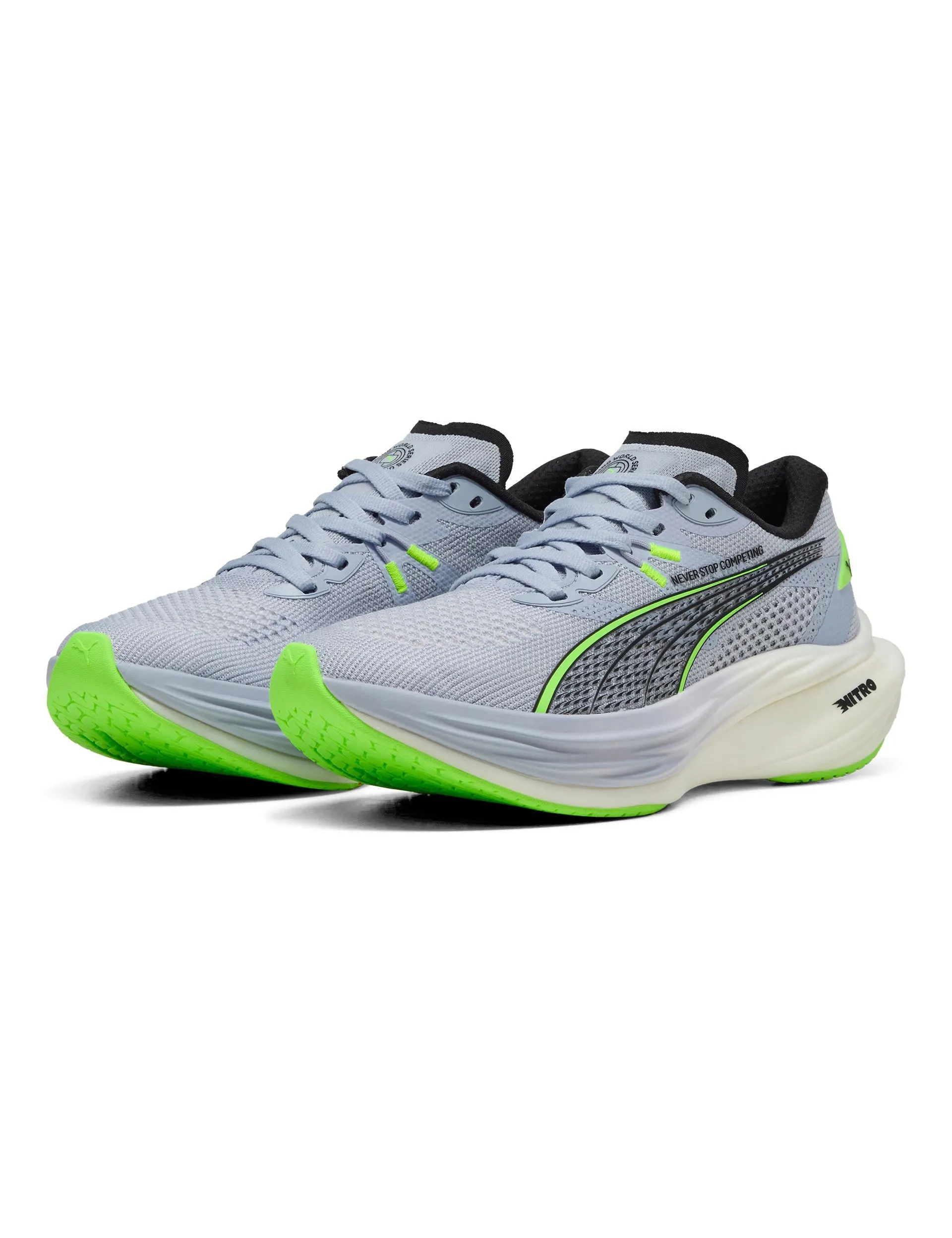 Chaussures de course Puma x Hyrox Deviate NITRO 3 - Temps frais/Éclat vert