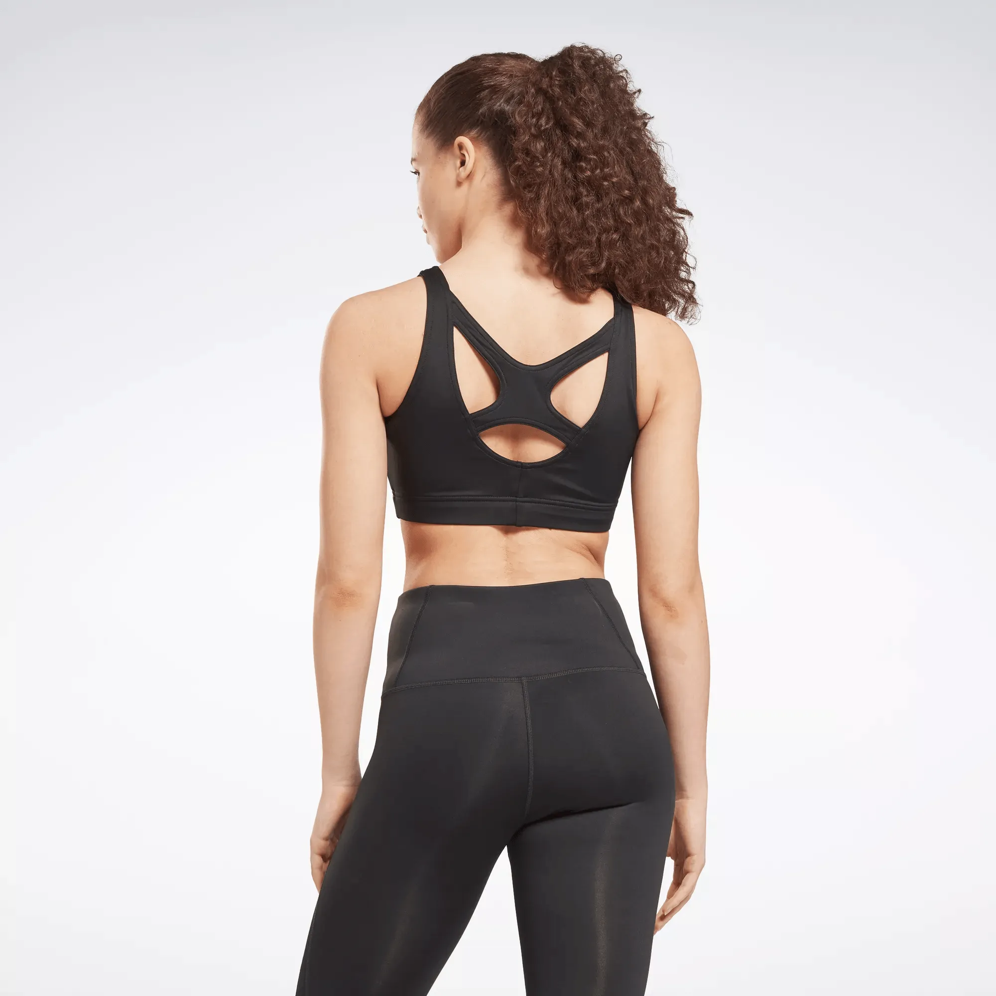 Soutien-gorge de sport Reebok pour femme avec grand logo, prêt pour l'entraînement
