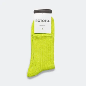 RoToTo Accessories Ribbed Ankle Sock - Lime
