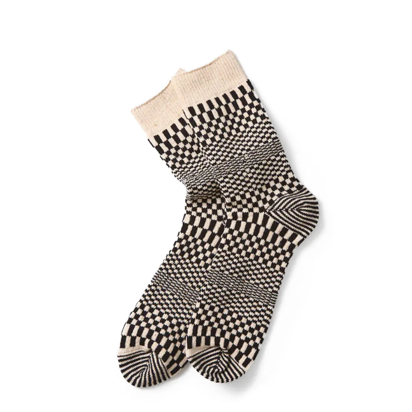 Chaussette à damier Rototo Noir Accessoires RoToTo