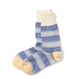 Rototo Multi Stripe Sock Light Blue RoToTo Accessories