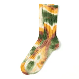 Rototo Tie-Dye Sock Green / Gold / Brown RoToTo Accessories