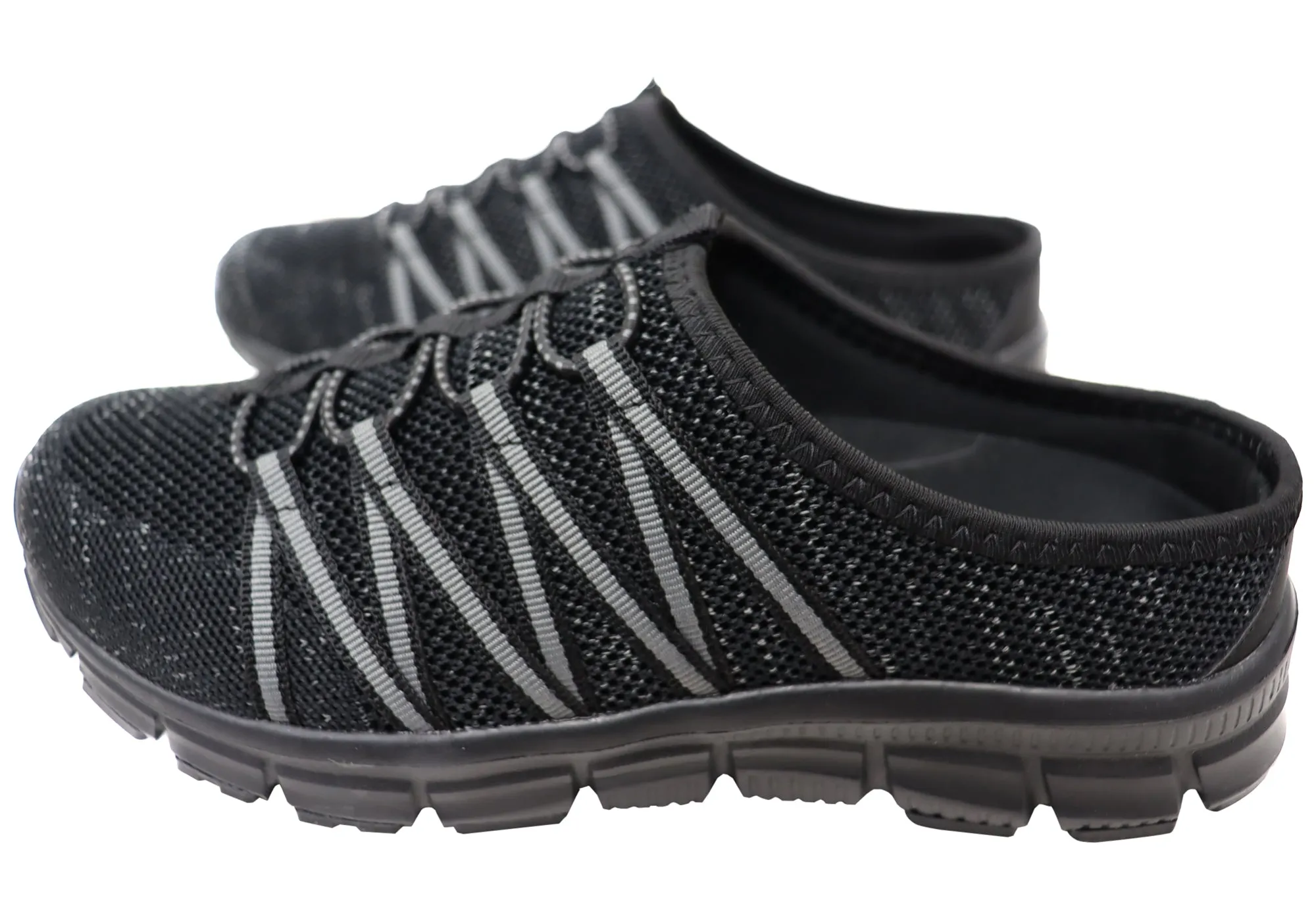 Chaussures décontractées confortables pour femmes Scholl Orthaheel Utopia Knit à dos ouvert