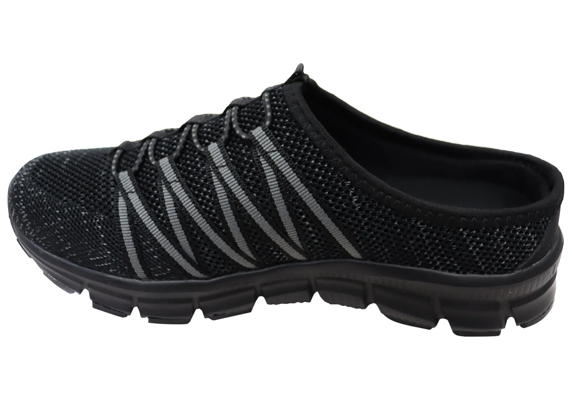 Chaussures décontractées confortables pour femmes Scholl Orthaheel Utopia Knit à dos ouvert