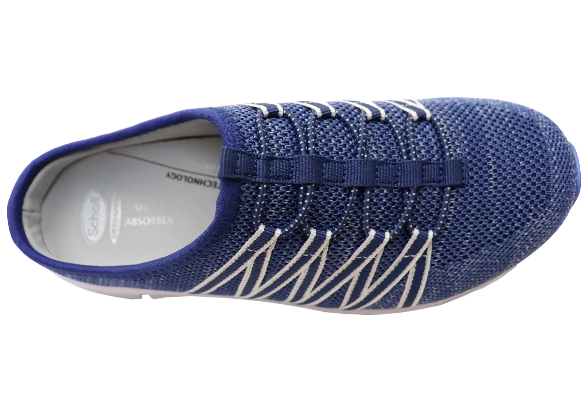 Chaussures décontractées confortables pour femmes Scholl Orthaheel Utopia Knit à dos ouvert