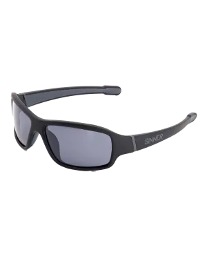 Sinner Sunglasses Ros X Sunglasses in Black & Smoke Flash Mirror
